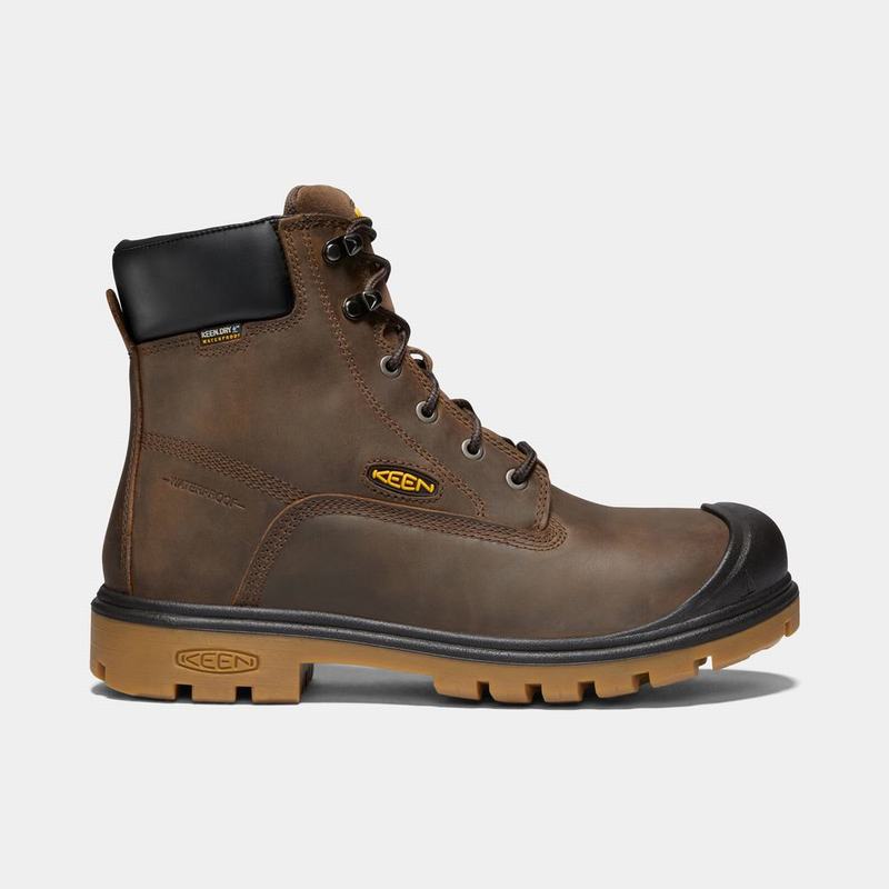 Keen Baltimore 6" Waterproof Steel Toe - Erkek Iş Botu - Kahverengi - Türkiye (541830XLE)